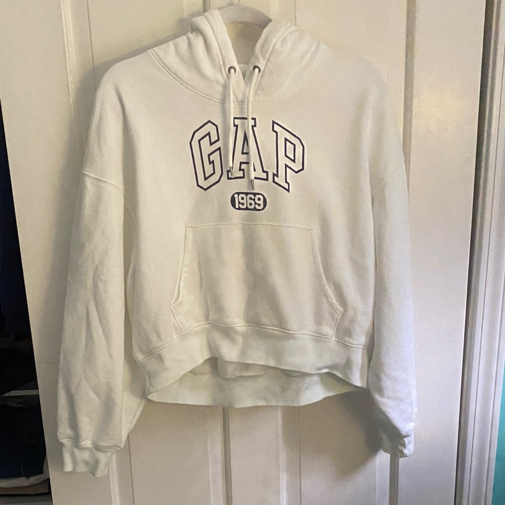 GAP Classic White Hoodie with Logo